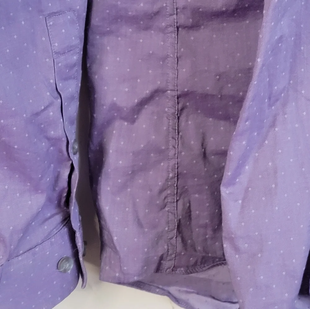Michael Kors Men's Button Down Mauve Polka Dot Shirt - Picture 4 of 6